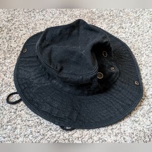 Unisex Fisherman Bucket Hat, Black, 100% Cotton